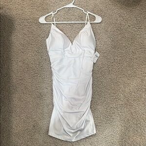 White Satin Slip Dress